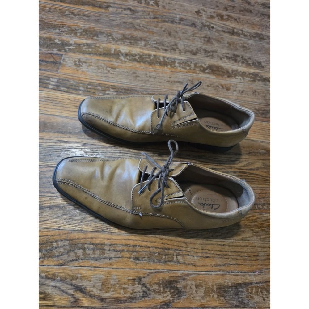 Clarks Mens Tilden Leather Lace Up Oxford Dress Shoes 10.5